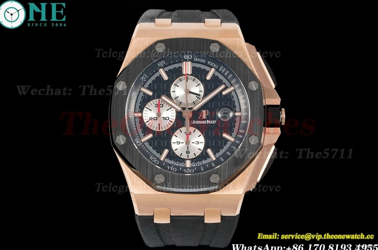CER RSF 44mm A3126 Blk Oak Royal Offshore RU Wht RG 0419